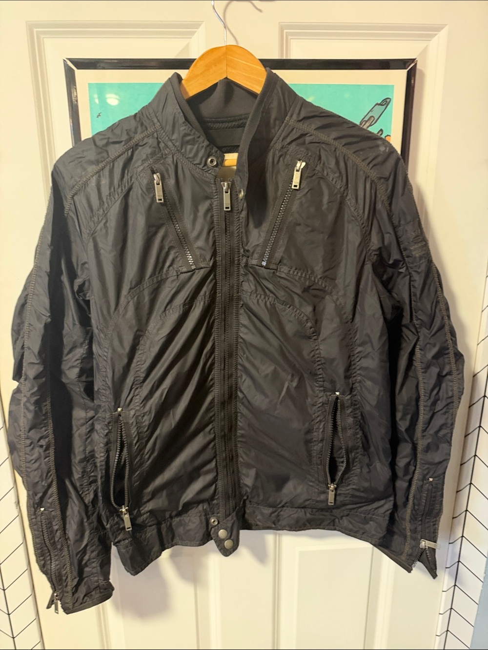 Diesel Lightweight Black Zip-Front Jacket